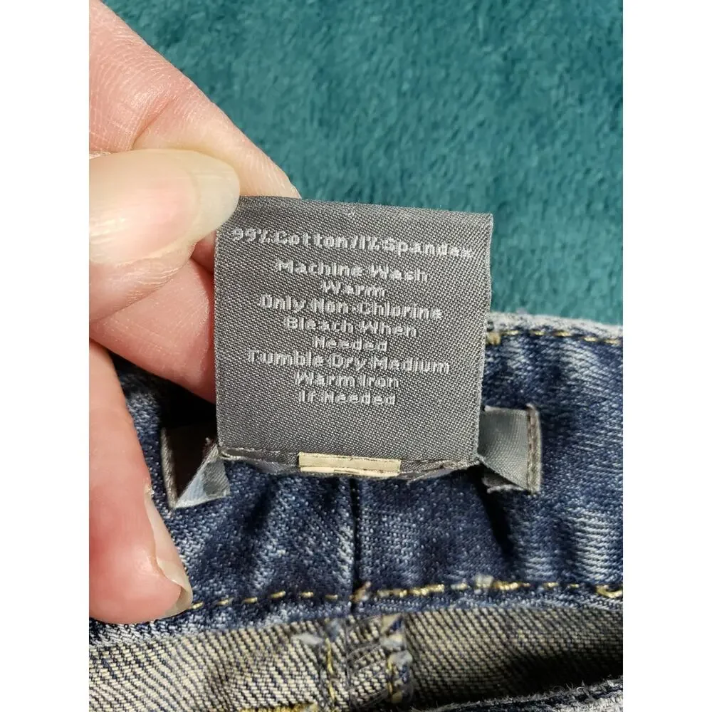 Ann Taylor Jeans Size 8 Petite Women Blue Pants Denim Stretch Mid Rise Wide Leg